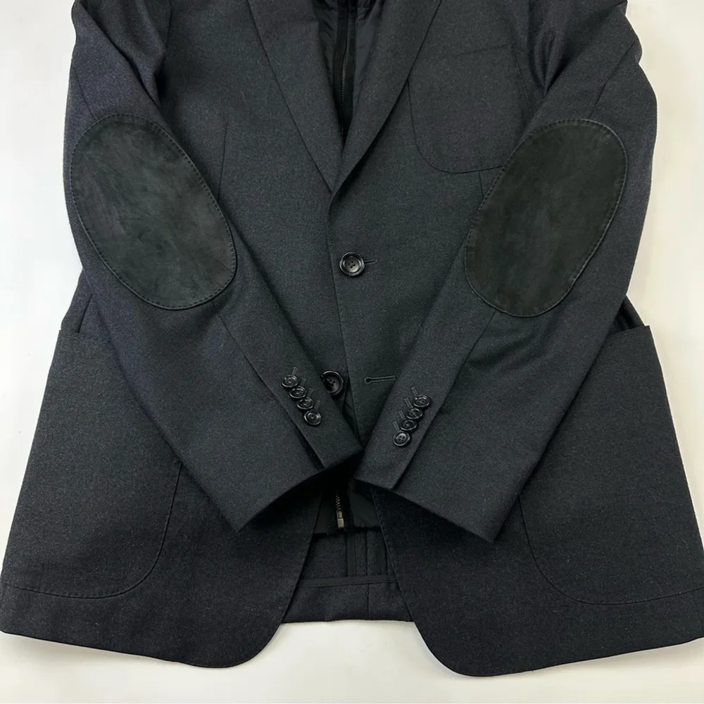 Zegna Drop 8 Deco black Winter Blazer with Vest 40R Mens sportcoat